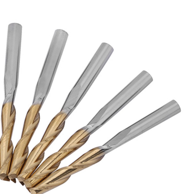 Titanium Coated 2-flute End Mill Milliling Cutter 3.175mm Shank 3.175mm