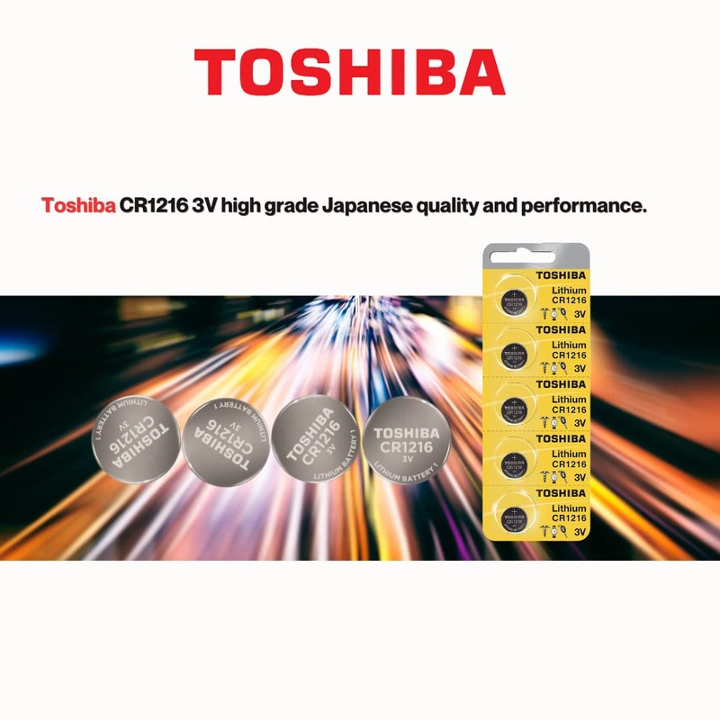 Toshiba CR1216 3 Volt Lithium Coin Battery (10 Batteries)