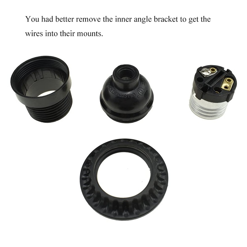 HAHIYO E26 E27 Lamp Socket Screw in Mount Light Socket