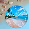 JoFomp Beach Outdoor Clocks for Patio, Large Outdoor Clocks Waterproof