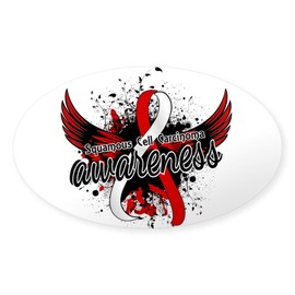CafePress Squamous Cell Carcinoma Awareness 1 Oval Car Bumper Sticker