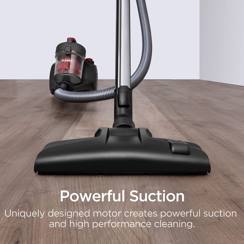 Eureka Bagless Canister Vacuum Cleaner, Lightweight Vac for Carpets and