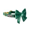 Fluffy Tailers Emerald Green Velvet Dog Collar Bowtie – Comfortable