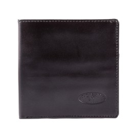 Big Skinny Men's RFID Blocking World Leather Bi-Fold Slim Wallet, Black