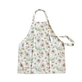 Waterproof Kids Apron Pattern Options (Cream & Green Floral Pattern)