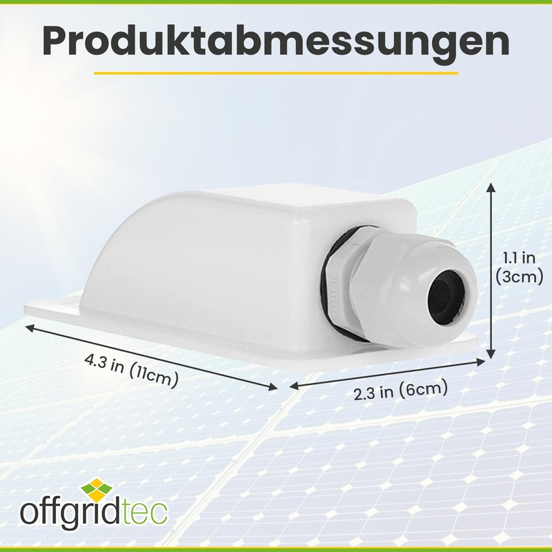 Offgridtec© Roof Guide 1-Way White for Cable Outer Diameter 3-12