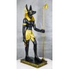 Large Egyptian God Of The Dead Mummification Anubis With Was
