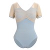 IWEMEK Ballet Jersey Women's Mesh Short Sleeve Ballet Suit Gymnastics