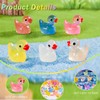 Babelshar 100pcs Luminous Mini Resin Ducks, Tiny Resin Duck Glow