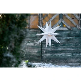 Novaliv Christmas Star Decorative Star 25 cm White Indoor and Outdoor LED with Schuko Plug Christmas Decoration Star Illuminated