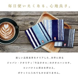 Imabari Towel, Towel Handkerchiefs, Set of 3, 100% Cotton, Made in Japan, 9.8 x 9.8 inches (25 x 25 cm), Luxurious, Absorbent, Quick Drying, Soft, Fluffy, Type G, 25×25cm