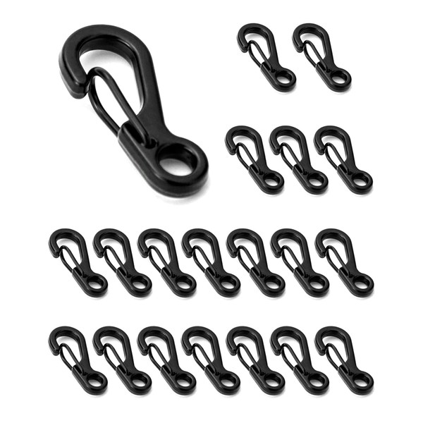 QWORK® 2.5 cm Mini Carabiner Quick Release Keyring Clip for