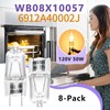 HUTUDAN 8-Pack 6912A40002J Microwave Halogen Light Bulb, 120V 50W G8