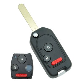 2+1 Buttons Folding Flip Keyless Entry Key Fob Cover Case fit for Honda Accord Civic CR-V Pilot Odyssey Ridgeline Passport Insight EX EX-L Touring Key Fob Shell