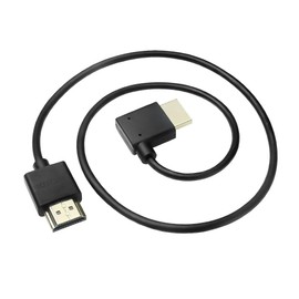 Uonecn 8K HDMI 2.1 Cable for Atomos Ninja V, 48Gbps Ultra High Speed Thin HDMI Cable, Straight to Left Angle Short HDMI Cable for Sony A7IV, Z-CAM F6, Red Dolby Atmos, 8K/4K TV, Laptop 50 cm / 19.7