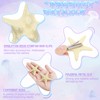 4 Pcs Starfish Hair Clip with Face Body Glitter and