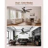 Ceiling Fans with Lights and Remote, 52'' Vintage Caged Ceiling