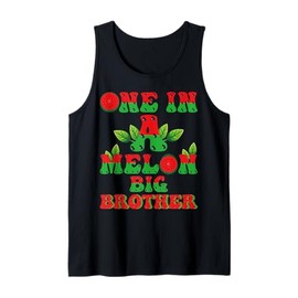 Mens Watermelon Birthday Party One In A Melon Big Brother Tank Top