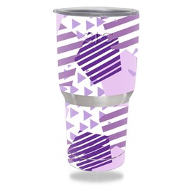 MightySkins Skin Compatible with SIC 30 oz Tumbler (Seriously Ice Cold) wrap Cover Sticker Skins Purple Pentagon