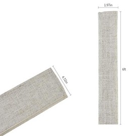 Cubierta de Cable de Tela para lámpara de araña, 2 Paquetes de 6 pies de Longitud, Tela de Lino Natural, Protector de Alambre electirc Color Lino Blanqueado