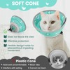 HAPPY HACHI Cat Cone Collar Soft, Adjustable Cat Recovery Collar,
