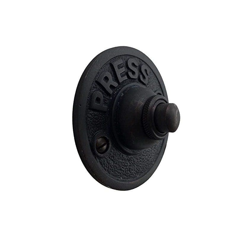 PRESS Retro Push Button Doorbell in Brass (Bronze)