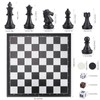 Chess Game, 3-in-1 Backgammon Foldable Magnetic Chess Game Portable Chess