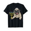 Jewish Pug Dog Menorah Hanukkah Pajamas Chanukah PJs T-Shirt