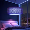 Lovefindahome Large Handwoven Rattan Pendant Light, Boho Wicker Chandelier for