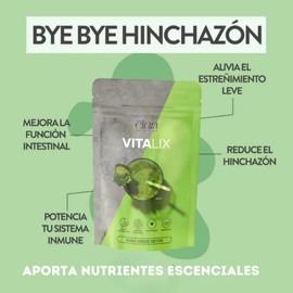Elan Nutrition Vitalix - Jugo Verde Detox con Superalimentos (Moringa, Piña, Prebióticos y Antioxidantes) | Para 33 Días | 100% Natural, Vegano, Sin Gluten, USDA Orgánico, 500 g