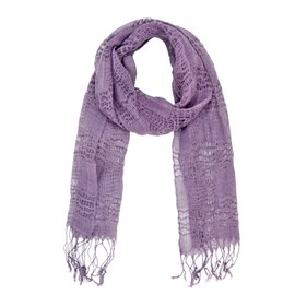 Mia Solid Mesh with Trim Scarf