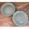 Cynthia Rowley Melamine Dinner Plates Blue Medallion Swirl Cynthia Rowley