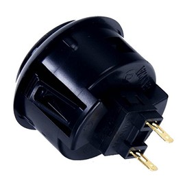 Sanwa Denshi Mount-on Push Button, 30⌀, blk