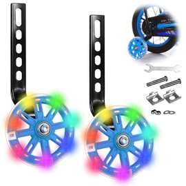 Stabilisers, bicycle stabilisers, stabilisers, children's bicycle, luminous, auxiliary wheels for children with adjustable safety stabilisers