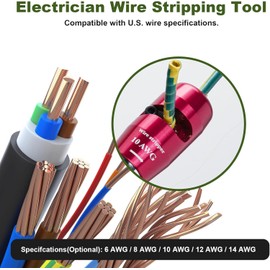 Wire Stripper Twister for Drill, 2025 Upgraded Wire Stripping Tool & Wire Twisting Connector for Cutters 8-14 AWG, 7 In 1 Professional Electrician Twister Stripping Tool with 70PCS Nuts