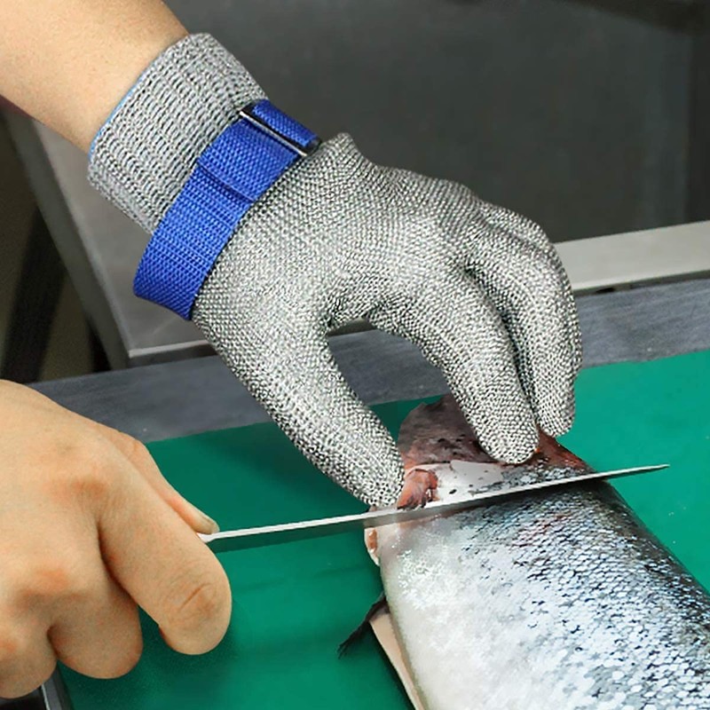 MAFORES Level 9 Cut Resistant Glove Stainless Steel Mesh Metal