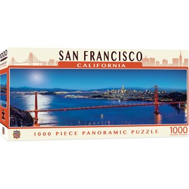 MasterPieces - 1000 Piece Jigsaw Puzzle, San Francisco Skyline Panoramic, Fun for Adults, Family, Kids 13"x39