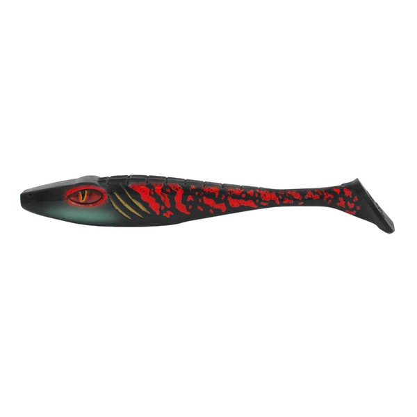 BIGBAIT - Fishing Lure - Rubber Fish - Artificial Bait - Pike Bait - Raptor Bloody Black