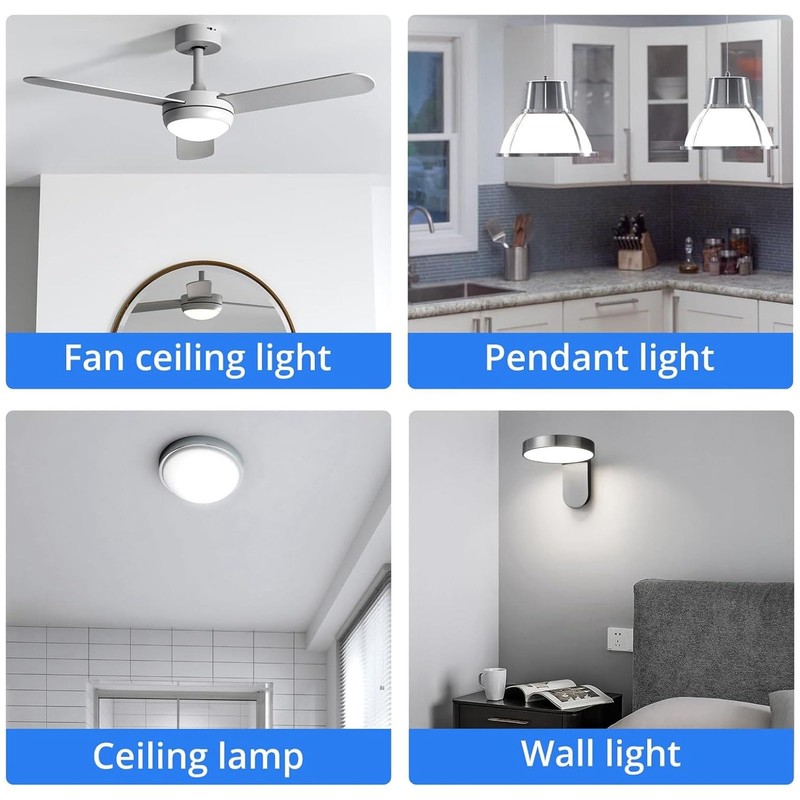 Fayelume 3.93 Inch LED Ceiling Fan Light, AC 18W 2000LM