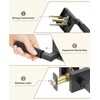 Amerdeco 1 Pack Privacy Door Handles, Matte Black Interior, Knurled