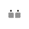 Acrylic Checkerboard Earring Geometric Black White Striped Checkered Dangle Drop