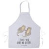 Mr. & Mrs. Panda Cooking Apron Otter Hands Holding Gift