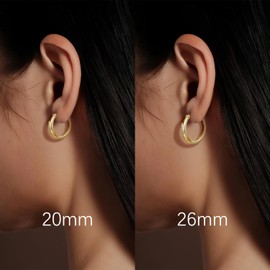 vuiikhir 14K Gold Earrings for Women 14K Gold Hoop Earrings for Women