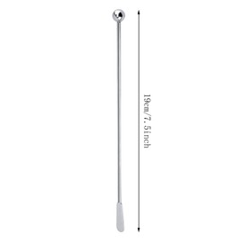 Pack of 12 Cocktail Stirrer Stirrers Metal Cocktail Skewers Sticks Swizzle Stick Cocktail Picks Stainless Steel Cocktail Picks Stainless Steel for Stirring Coffee Bar Martinis Party Silver Small