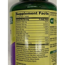 Spring Valley Super B Complex with Vitamin C & Folic Acid 250 ct.