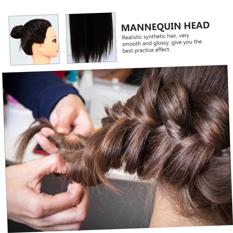 Outanaya Hairdressing Mannequin Head Practice Cosmetology Doll Head for Styling