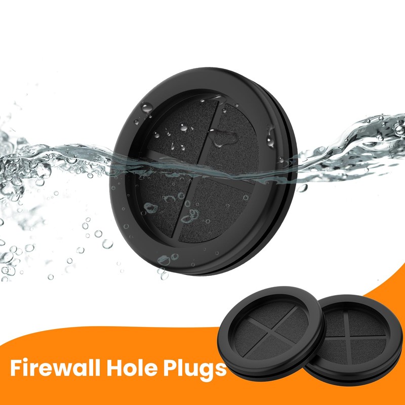 Firewall Rubber Grommets 2-1/8" ID 2-1/2" Drill Hole Double-Sided Hole