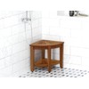 AquaTeak The Original 15.5" Kai Corner Teak Shower Bench with
