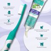 GuruNanda Folding Toothbrush with Built-in Cover & Toothpaste with Hydroxyapatite,