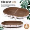 Mixweer 4 Pcs Cat Scratcher Cardboard Oval Cat Scratch Pad